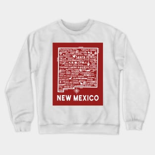 New Mexico Map Crewneck Sweatshirt